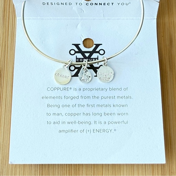 T Alex and Ani Silver Initial Charm Bracelet - Picture 3 of 8